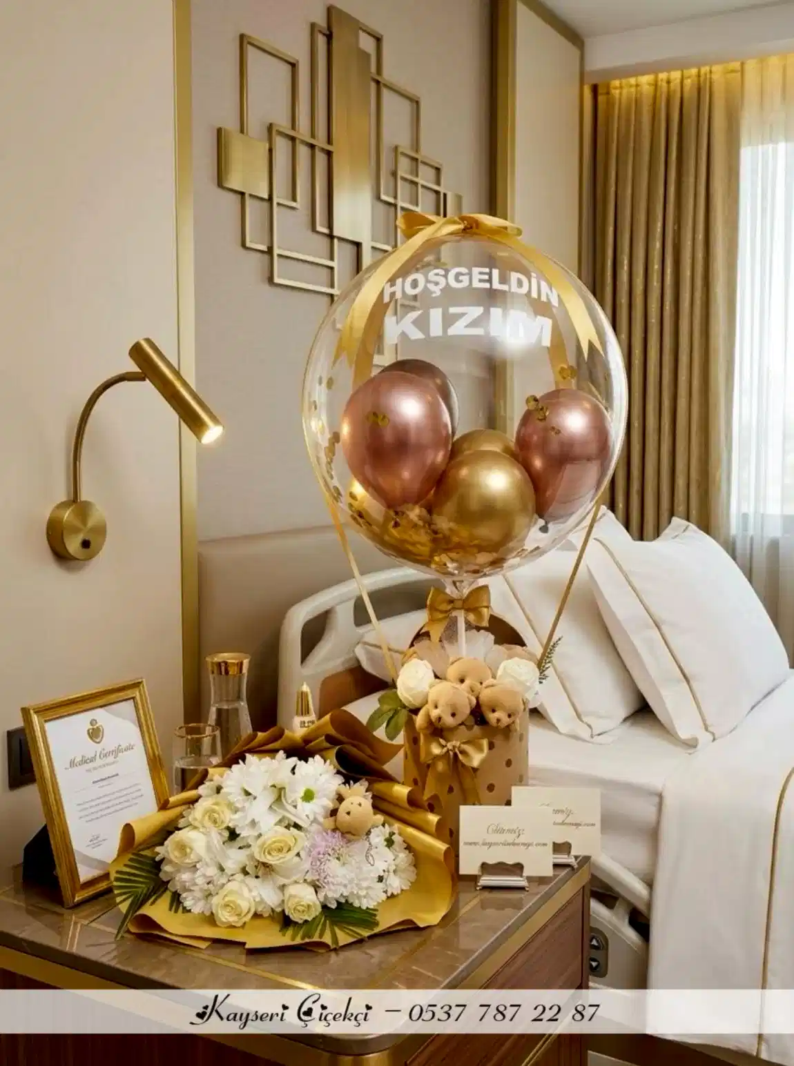 Kutu Balon Çiçek Premium Set