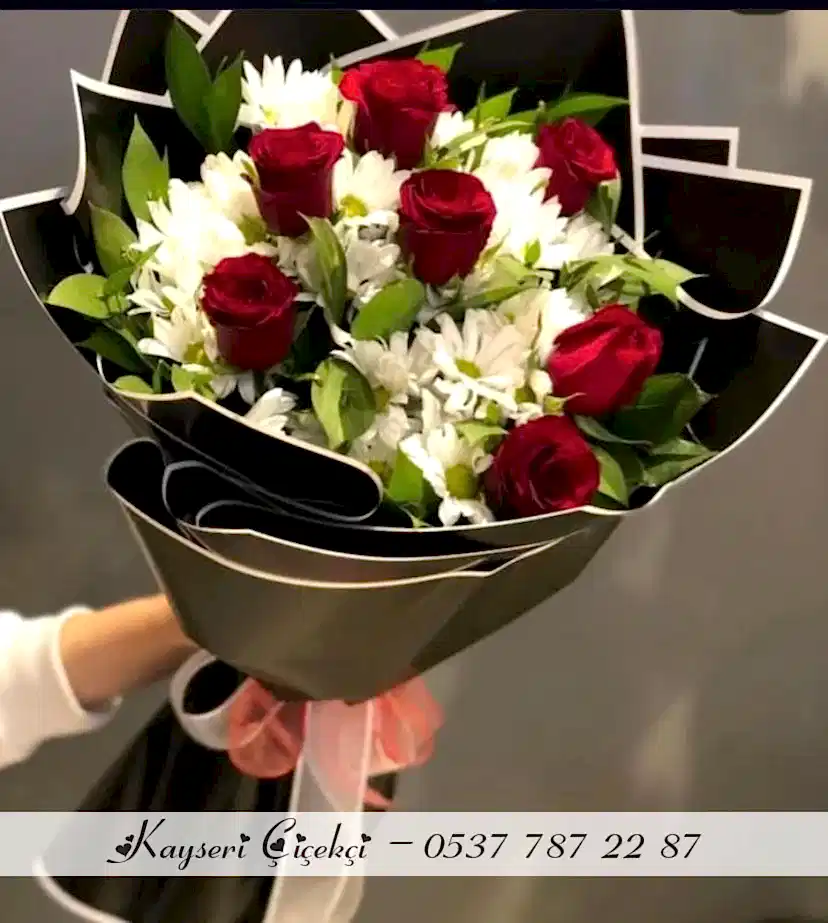 Papatyalı 7 Güllü Buket