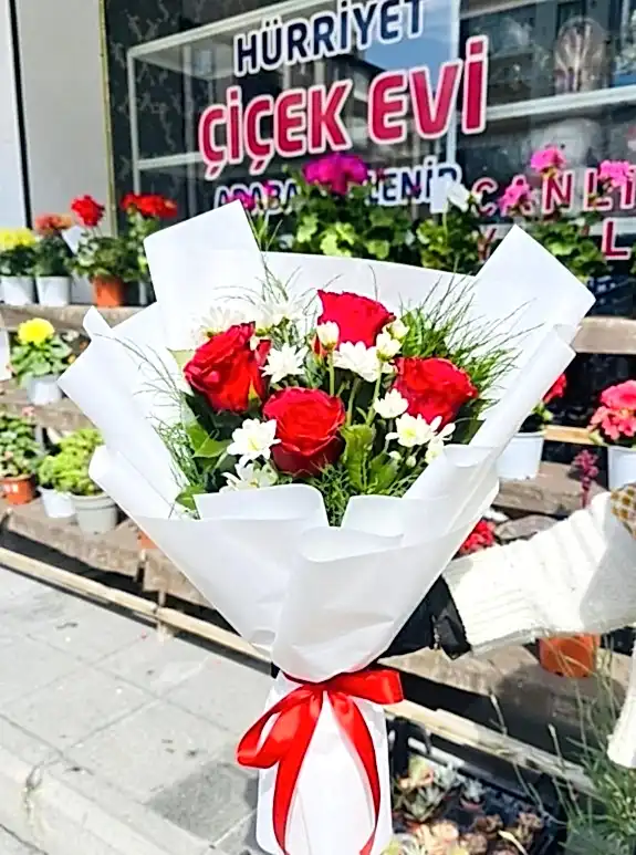 4 Gül Paptya Buketi